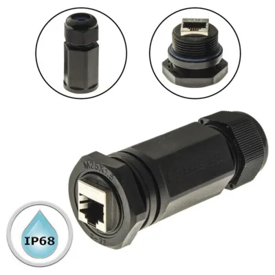 Разъем RUICHI RJ45M25Z1L -6B 107911