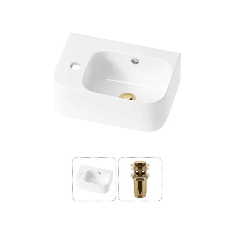 Комплект Wellsee 2 в 1 Lavinia Boho Bathroom Sink накладная/подвесная раковина 37x25 см 20216527R