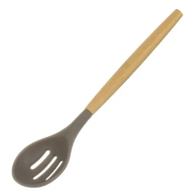 Ложка поварская Daniks силикон, с прорезями, навеска, Elite Wood, CL04732BC14 477391