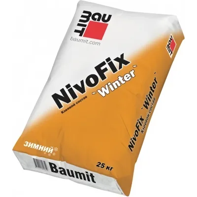 ΠΠ»Π΅Π΅Π²ΠΎΠΉ ΡΠΎΡΡΠ°Π² Baumit NivoFix Winter Π·ΠΈΠΌΠ½ΠΈΠΉ Π΄Π»Ρ ΠΏΡΠΈΠΊΠ»Π΅ΠΈΠ²Π°Π½ΠΈΡ ΠΏΠ»ΠΈΡ ΡΡΠ΅ΠΏΠ»ΠΈΡΠ΅Π»Ρ, 25 ΠΊΠ³ NivoFix Winter, 25 ΠΊΠ³ (1003)