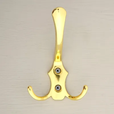 Мебельный крючок ТУНДРА KM301GP, трёхрожковый, цвет золото 1866159
