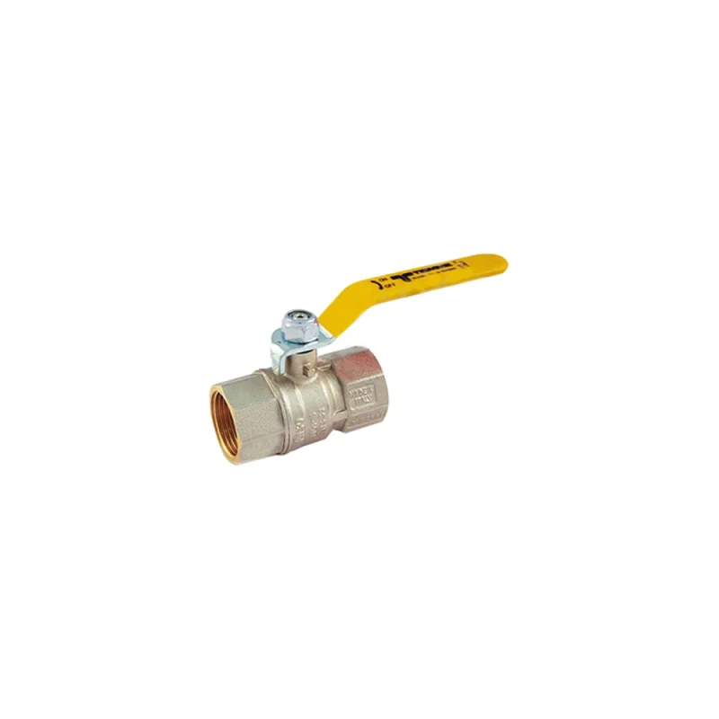 Шаровой кран для газа Tiemme Tornado ВВ, 1/2", желтый рычаг 2390001