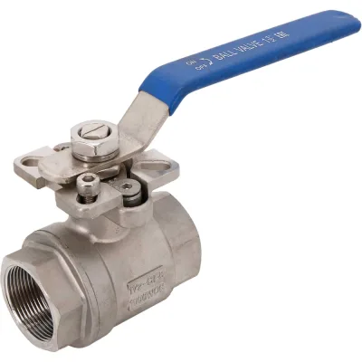Кран шаровый муфтовый под привод NEWKEY нержавеющий (2PC), AISI304 DN40 (1_1/2"), (CF8), PN40 NK-BMp40/4