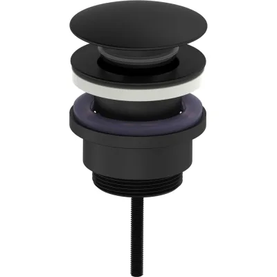 Донный клапан Click-Clack, черный матовый Oliveeka OL-SS07-MB