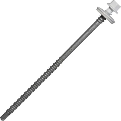 Саморез для сэндвич-панелей HARDWEX ТМ HWX5-P10-6.3/5.5x135 мм, св.№3, RUSPERT, RAL 9010, 100 шт. 5190002407237
