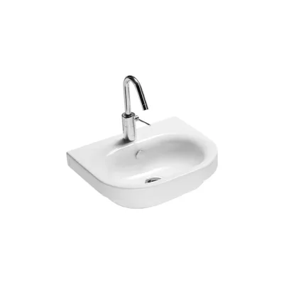 Подвесная раковина Hatria DAYTIME 1 отверстие для смесителя, с переливом, размер 45x37.8 см, цвет белый YXBM01