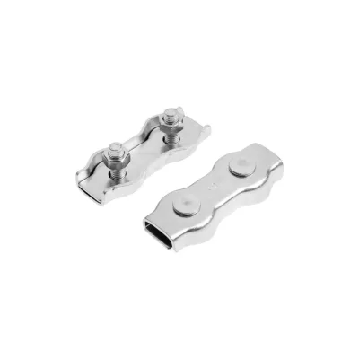 Соединитель 3 мм 15 шт троса ARNO INDUSTRIES двойной Duplex для соединения и натяжения стальных тросов оцинкованная сталь. AF1900300030107
