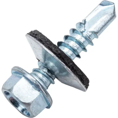 Саморез с шайбой EPDM BEFAST наконечник сверло 5,5x25, 100 шт. SSF55025100S