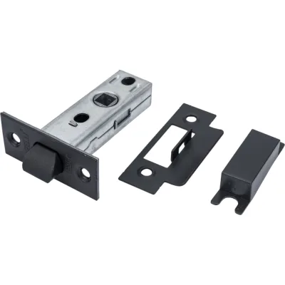 Межкомнатная защелка с пластиковым язычком MORELLI LP6-45 BL, цвет - черный 9012829