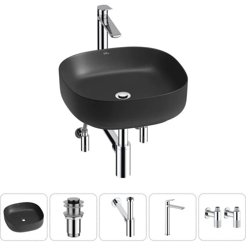 Набор Wellsee 5 в 1 Belle Spa 3.0 накладная раковина 45x45 см 20212714R