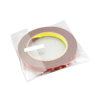 Оригинальный серый двусторонний скотч MTF Light 3M TAPE(ACRYL) 6мм х 5м красная подложка 3M6X500R