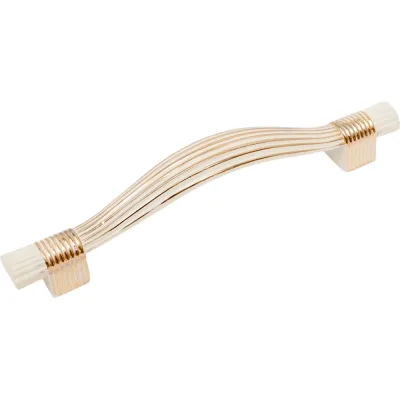 Ручка Laurus ZA0325 96 мм, белый + золото 69408