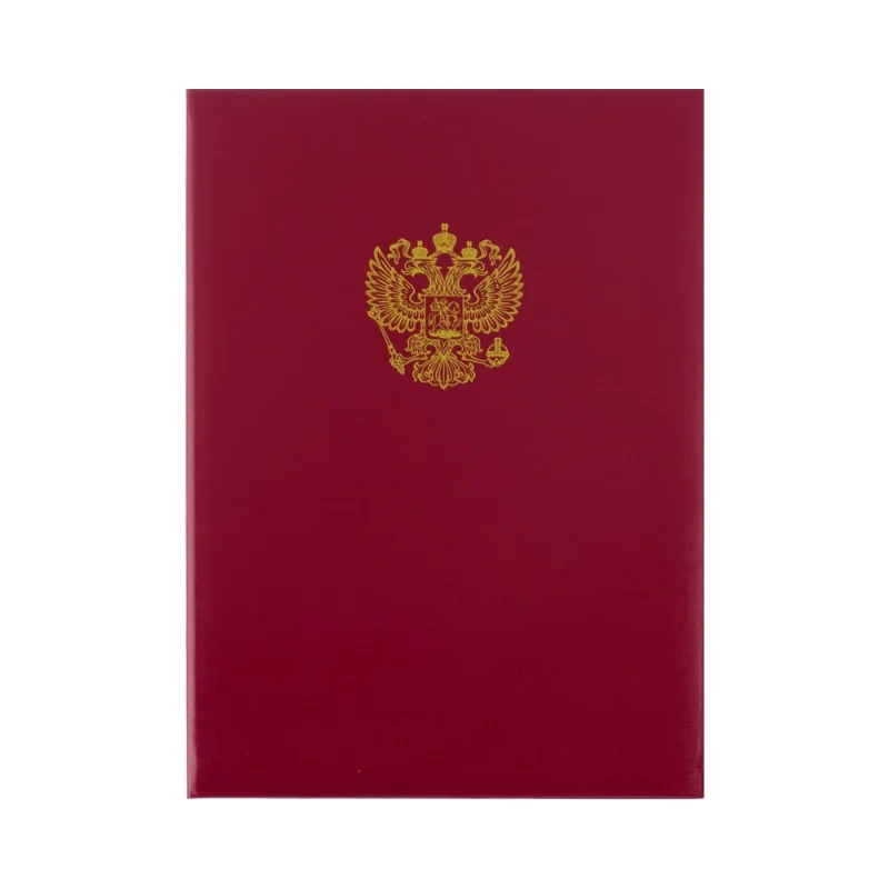 Адресная папка ООО Комус с орлом бумвинил с поролоном 130286