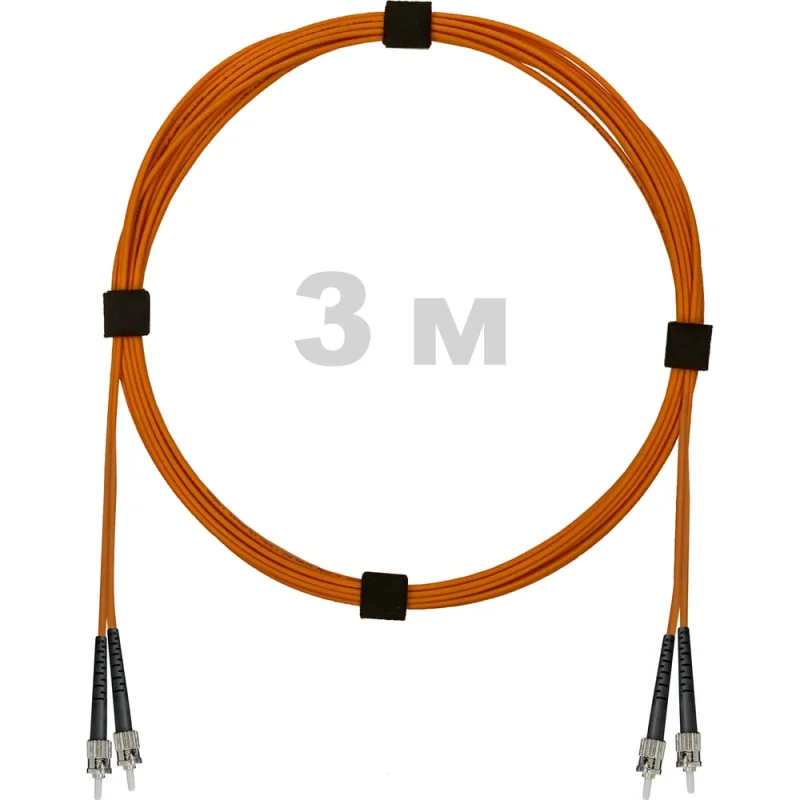 Патч-корд оптический ENGINOVA ST/PC-ST/PC MM (OM2) 2mm duplex LSZH, 3 м ENG-PC2.0-DX-2ST-OM2-3m-LSZH-OR
