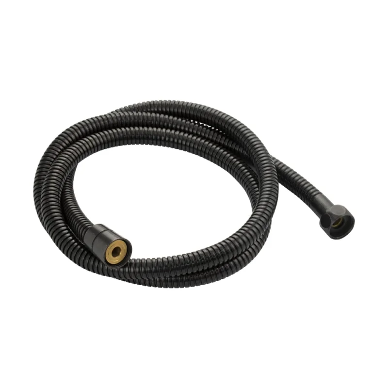 Шланг душевой GFmark 1/2 1,5 м. ЧЁРНЫЙ металлический, рифлёный 3776