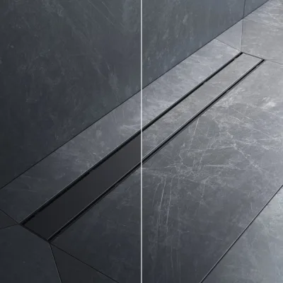 Линейный трап для душа AM.PM PrimeFlow универсальный затвор Tile 80см цвет черн мат W02SC-U11-080-04BM