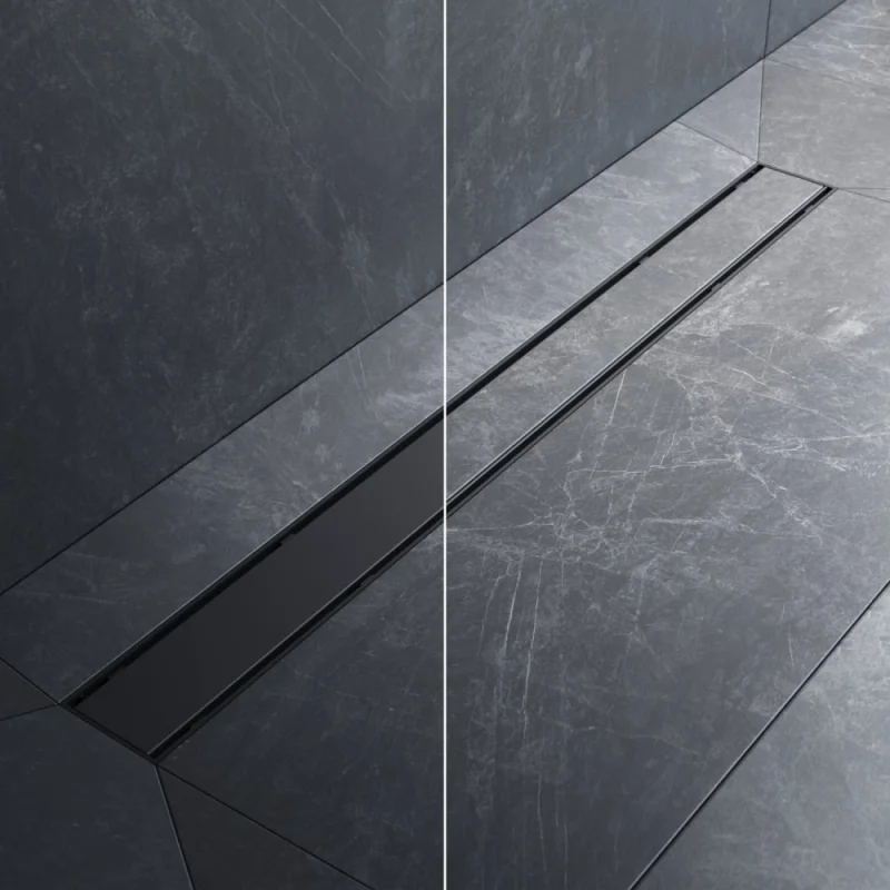 Линейный трап для душа AM.PM PrimeFlow универсальный затвор Tile 80см цвет черн мат W02SC-U11-080-04BM