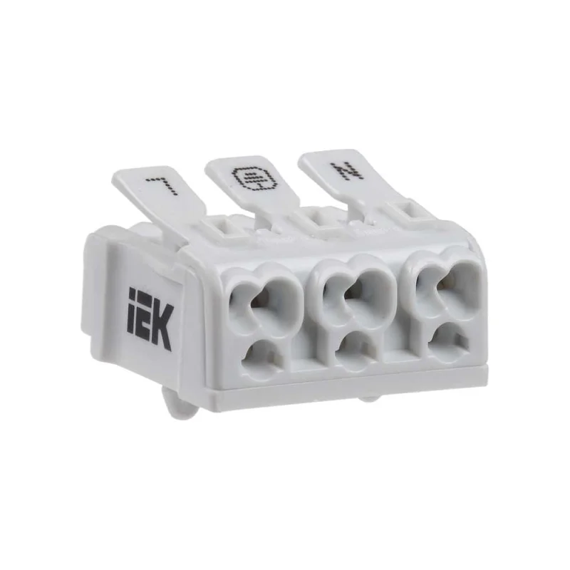 Клемма пружинная соединительная IEK КСПн3-L+N+PE, 150шт UKZ-B06-3P-F1-E0-10
