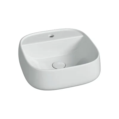 Раковина подвесная Ceramicanova Fonte с отверстием под смеситель, 420×420×145 мм, белая CN5052