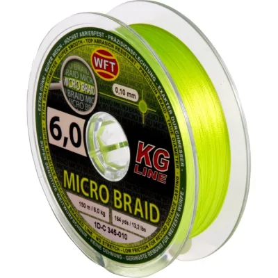 Плетеная леска WFT KG MICRO BRAID Chartreuse 150/0100 1D-C-345-010