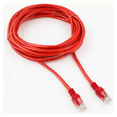 Многожильный патч-корд Cablexpert UTP кат.5e, 5м, литой, красный PP12-5M/R
