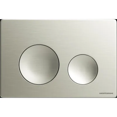 Кнопка смыва Ceramicanova Balance, клавиши Circle, цвет брашированный никель CN12-001BN