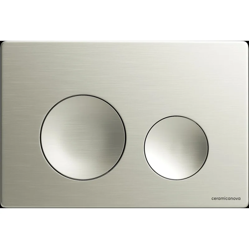 Кнопка смыва Ceramicanova Balance, клавиши Circle, цвет брашированный никель CN12-001BN