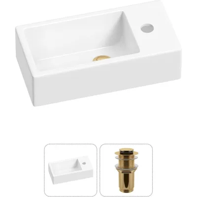 Комплект Wellsee 2 в 1 Lavinia Boho Bathroom Sink накладная/подвесная раковина 40x20 см 20215967R