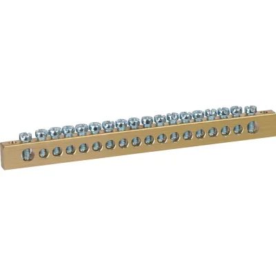 Шина ЭРА NO-12226 PEN земля-ноль 8x12мм 18/2 латунная крепеж по краям Б0047241