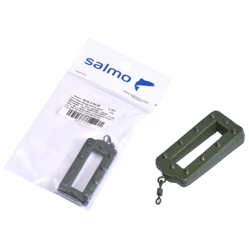 Груз SALMO FRAME SWIVEL green 070г SFS-070GR