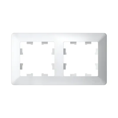 Рамка Systeme Electric AtlasDesign Air двухместная белая (ATN220102)