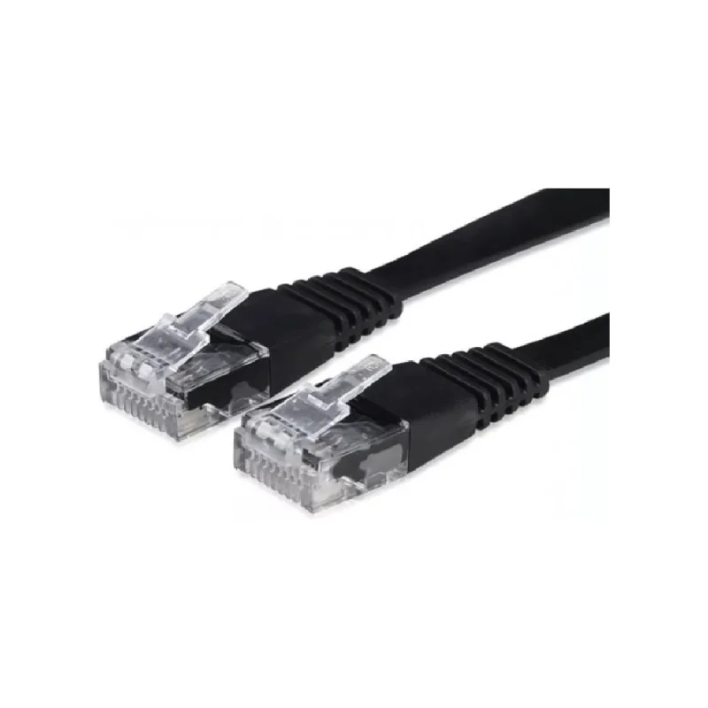 Патч-корд Ripo плоский utp4 cat 6, rj45-rj45, 1,8 m, pvc (черный) 003-300134