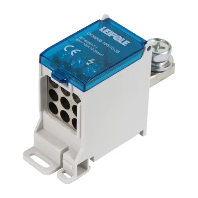 Распределительный блок (коробка) Leipole 100А, 690В, на DIN-рейку UKK6NB-100/10-35/9x16 5012.096