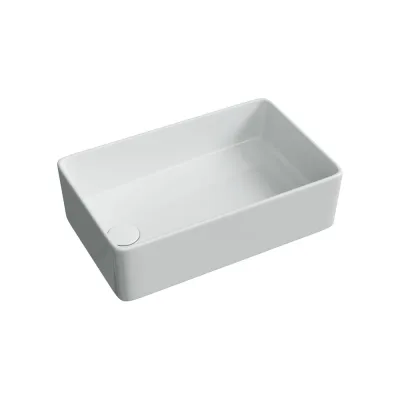 Раковина накладная Ceramicanova Element со смещенным сливом, 485×304×135 мм, белая CN5050
