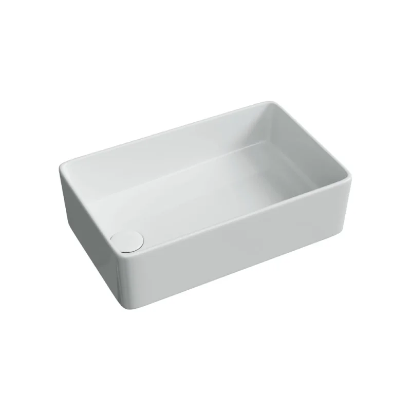 Раковина накладная Ceramicanova Element со смещенным сливом, 485×304×135 мм, белая CN5050