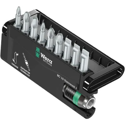 Набор бит с битодержателем Bit-Check 10 Universal 3 10 предметов WERA WE-056375