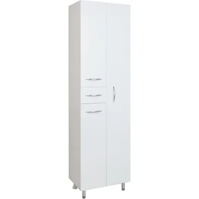 Пенал Onika Модерн 52 напольный, белый, с бельевой корзиной, правый 405209