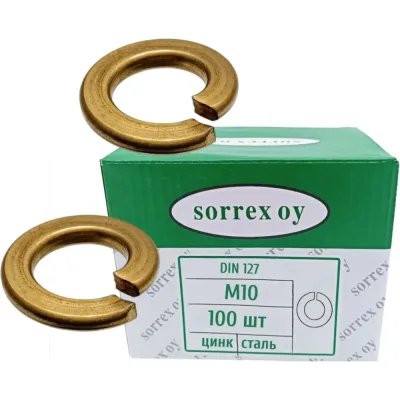 Шайба SORREX для болта М10 DIN 127 оцинкованная 100 штук 0127-3-010 100