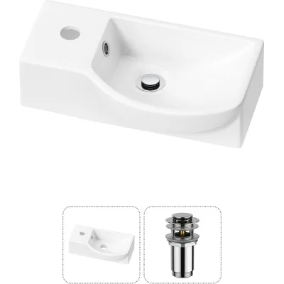 Комплект Wellsee 2 в 1 Lavinia Boho Bathroom Sink накладная/подвесная раковина 40x23 см 20216021R