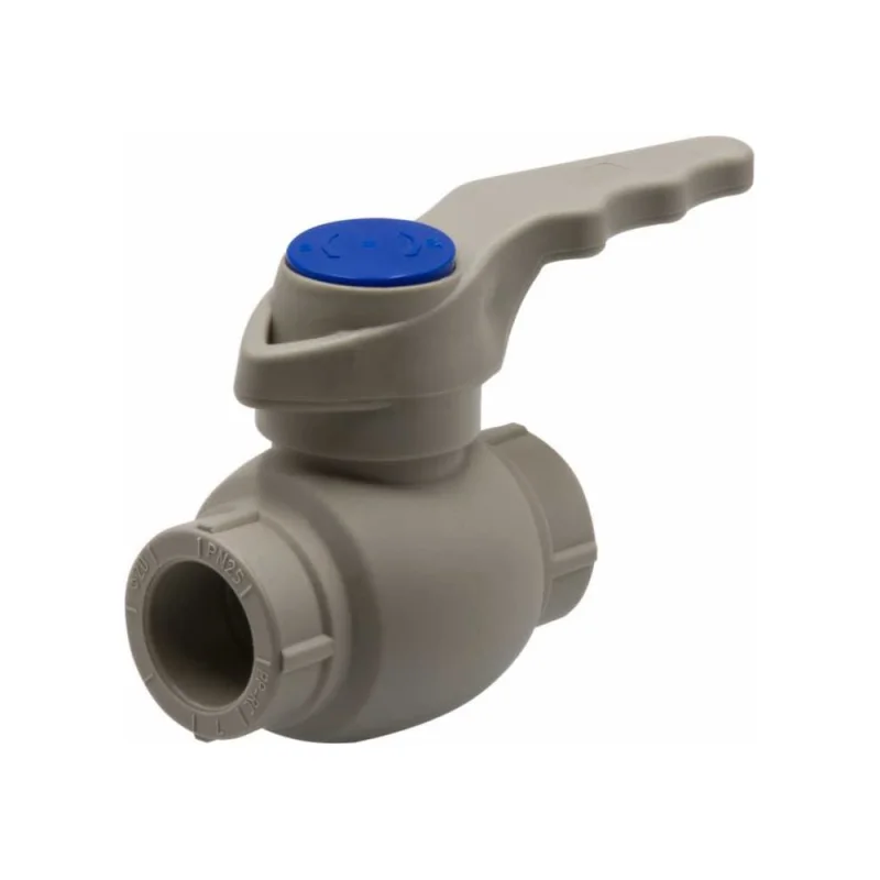 Шаровой кран VRT 20, ручка, PP-R EVER plast, серый 538457