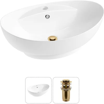 Комплект Wellsee 2 в 1 Lavinia Boho Bathroom Sink накладная раковина 59x39 см 20215145R