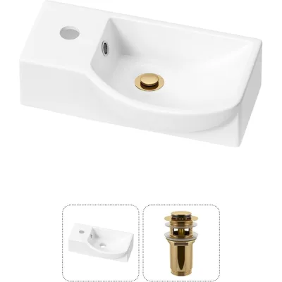 Комплект Wellsee 2 в 1 Lavinia Boho Bathroom Sink накладная/подвесная раковина 40x23 см 20216023R