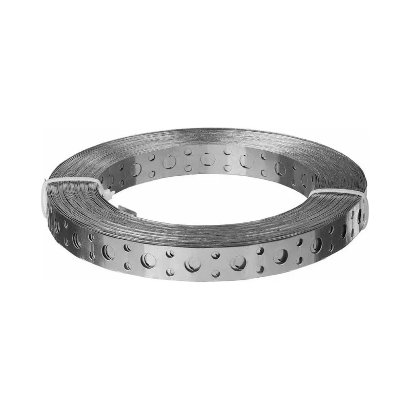 Лента прямая Tech-Krep 12x0.7 перфорированная (25 м) цинк /Zitar 141978