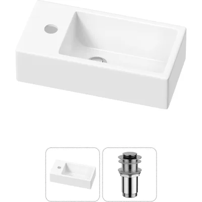 Комплект Wellsee 2 в 1 Lavinia Boho Bathroom Sink накладная/подвесная раковина 40x20 см 20215993R