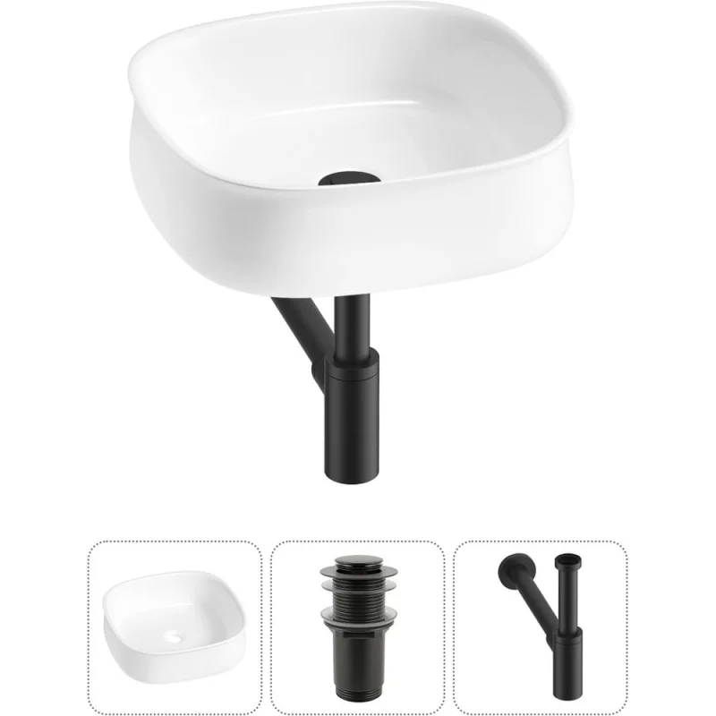 Комплект Wellsee 3 в 1 Lavinia Boho Bathroom Sink накладная раковина 42x42 см 20215449R