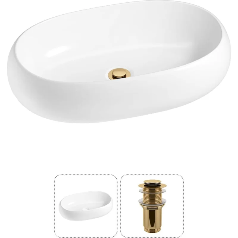 Комплект Wellsee 2 в 1 Lavinia Boho Bathroom Sink накладная раковина 56x33 см 20215081R