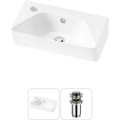 Комплект Wellsee 2 в 1 Lavinia Boho Bathroom Sink накладная/подвесная раковина 40x22 см 20216441R