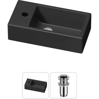 Комплект Wellsee 2 в 1 Lavinia Boho Bathroom Sink накладная/подвесная раковина 40x20 см 20216009R