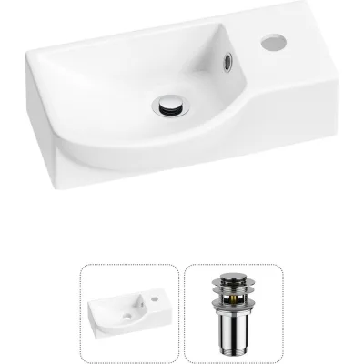 Комплект Wellsee 2 в 1 Lavinia Boho Bathroom Sink накладная/подвесная раковина 40x23 см 20216049R
