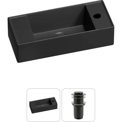 Комплект Wellsee 2 в 1 Lavinia Boho Bathroom Sink накладная/подвесная раковина 43x18 см 20216262R